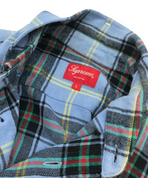 SUPREME（シュプリーム）Supreme (シュプリーム) Tartan Flannel Shirt ブルー サイズ:Lの古着・服飾アイテム