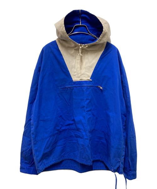 J.CREW（ジェイクルー）J.CREW (ジェイクルー) 2トーンアノラックパーカー ブルー×ベージュ サイズ:Mの古着・服飾アイテム
