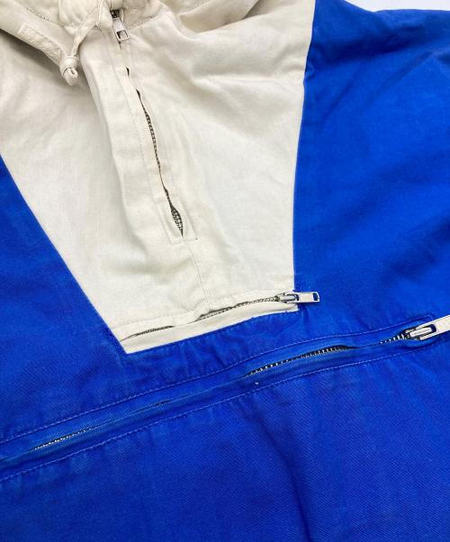 J.CREW（ジェイクルー）J.CREW (ジェイクルー) 2トーンアノラックパーカー ブルー×ベージュ サイズ:Mの古着・服飾アイテム