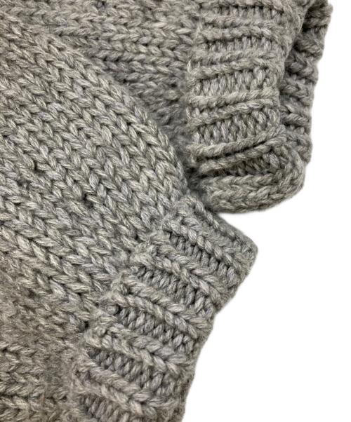 Curensology（カレンソロジー）Curensology (カレンソロジー) ケーブルベルテッドプルオーバー ニット/Belted Cable-Knit Pullover グレー サイズ:Fの古着・服飾アイテム