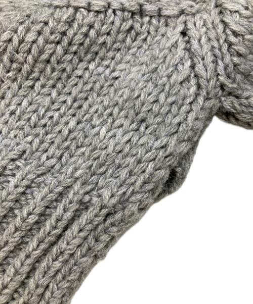 Curensology（カレンソロジー）Curensology (カレンソロジー) ケーブルベルテッドプルオーバー ニット/Belted Cable-Knit Pullover グレー サイズ:Fの古着・服飾アイテム