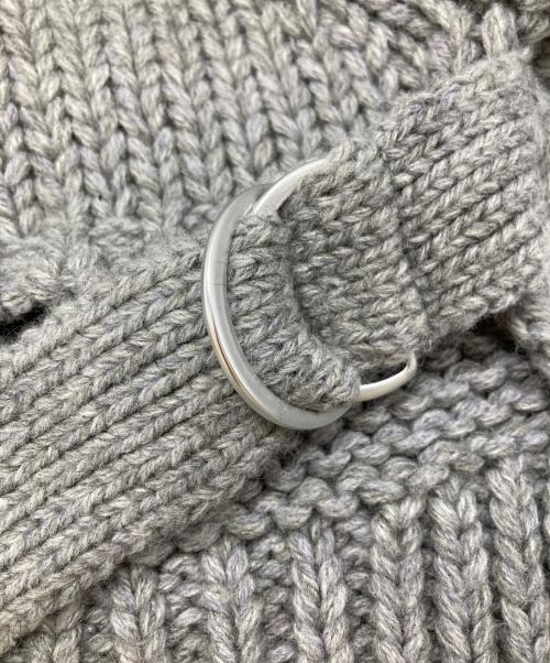 Curensology（カレンソロジー）Curensology (カレンソロジー) ケーブルベルテッドプルオーバー ニット/Belted Cable-Knit Pullover グレー サイズ:Fの古着・服飾アイテム