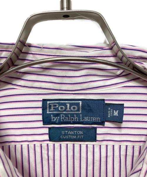 POLO RALPH LAUREN（ポロ・ラルフローレン）POLO RALPH LAUREN (ポロ・ラルフローレン) ストライプシャツ ホワイト×ピンク サイズ:Mの古着・服飾アイテム