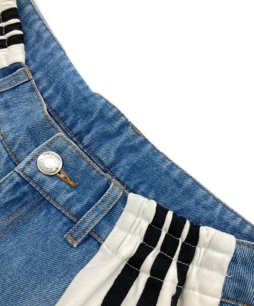 adidas（アディダス）adidas (アディダス) ADIBREAK DENIM インディゴ×ホワイト サイズ:	SIZE XSの古着・服飾アイテム