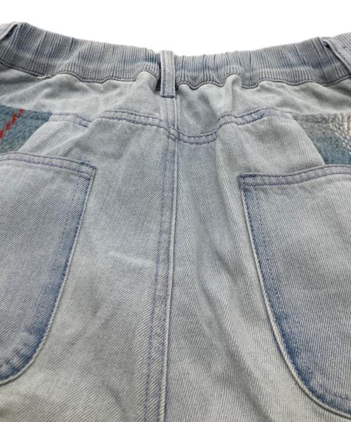 CYAN TOKYO（シアン トーキョー）CYAN TOKYO (シアン トーキョー) ツイードコンビワイドデニム スカイブルー サイズ:SIZE38の古着・服飾アイテム