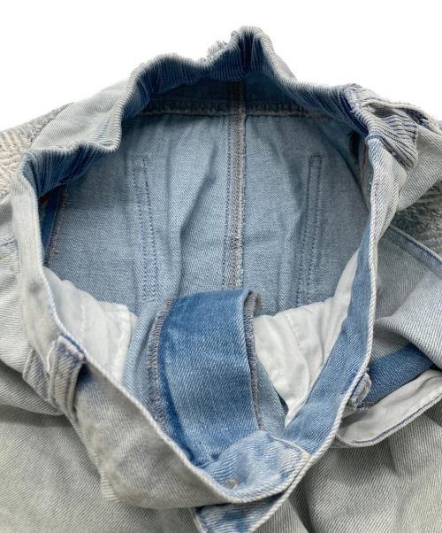CYAN TOKYO（シアン トーキョー）CYAN TOKYO (シアン トーキョー) ツイードコンビワイドデニム スカイブルー サイズ:SIZE38の古着・服飾アイテム