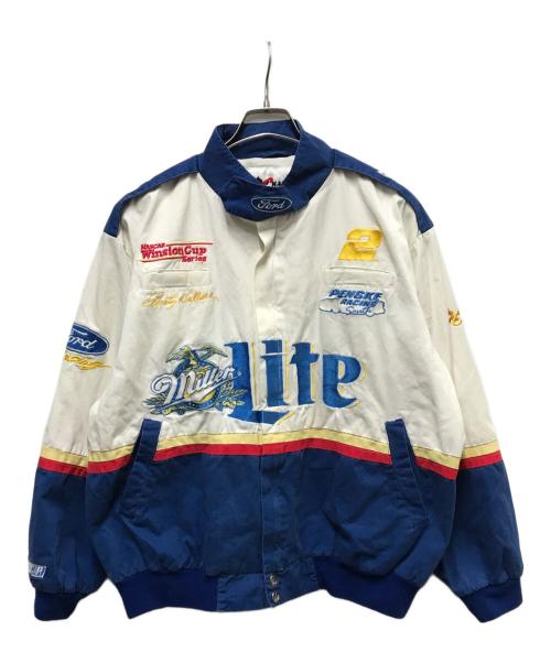 HASE  AUTHENTICS（ハゼオーセティクス）HASE  AUTHENTICS (ハゼオーセティクス) レーシングジャケット ホワイト サイズ:Lの古着・服飾アイテム