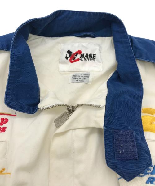 HASE  AUTHENTICS（ハゼオーセティクス）HASE  AUTHENTICS (ハゼオーセティクス) レーシングジャケット ホワイト サイズ:Lの古着・服飾アイテム