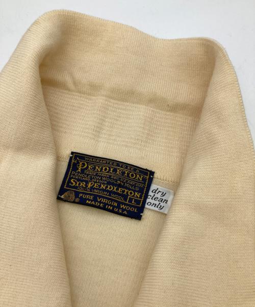 PENDLETON（ペンドルトン）PENDLETON (ペンドルトン) 60-70s SIR PENDLETONニットカーディガン アイボリー サイズ:Ｌの古着・服飾アイテム
