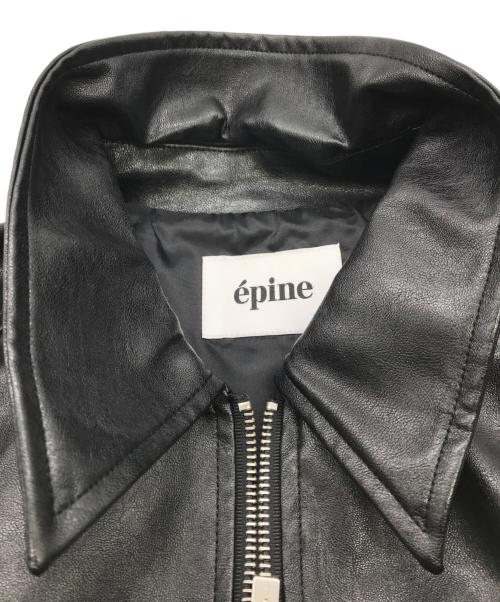 epine（エピヌ）epine (エピヌ) エコレザージャケット ブラック サイズ:-の古着・服飾アイテム