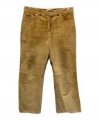 DOLCE & GABBANAドルチェ＆ガッバーナ）の古着「スウェードパンツ」｜ベージュ