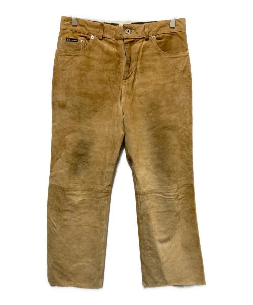 DOLCE & GABBANA（ドルチェ＆ガッバーナ）DOLCE & GABBANA (ドルチェ＆ガッバーナ) スウェードパンツ ベージュ サイズ:34の古着・服飾アイテム