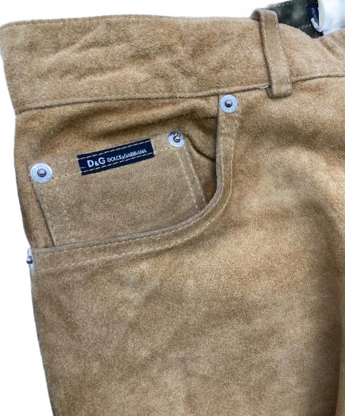 DOLCE & GABBANA（ドルチェ＆ガッバーナ）DOLCE & GABBANA (ドルチェ＆ガッバーナ) スウェードパンツ ベージュ サイズ:34の古着・服飾アイテム