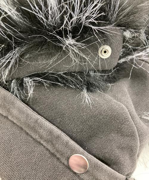 A'gem（エージェム）A'gem (エージェム) Ed Hardy (エド ハーディー) ニットデニム ファー付パーカー ブラック サイズ:Freeの古着・服飾アイテム