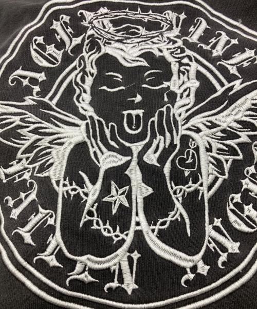 A'gem（エージェム）A'gem (エージェム) Ed Hardy (エド ハーディー) ニットデニム ファー付パーカー ブラック サイズ:Freeの古着・服飾アイテム