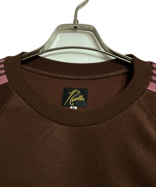 Needles（ニードルズ）Needles (ニードルズ) Track Crew Neck Shirt/トラッククルーネックシャツ ブラウン サイズ:Mの古着・服飾アイテム