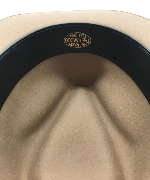 THE H.W.DOG&CO.（エイチダブリュードッグアンドコー）THE H.W.DOG&CO. (エイチダブリュードッグアンドコー) POINT-H/ハット ベージュ サイズ:36の古着・服飾アイテム
