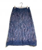 HaaT ISSEY MIYAKEハート イッセイ ミヤケ）の古着「カットアウトフリンジスカート/Cutout Fringe Skirt」｜インディゴ