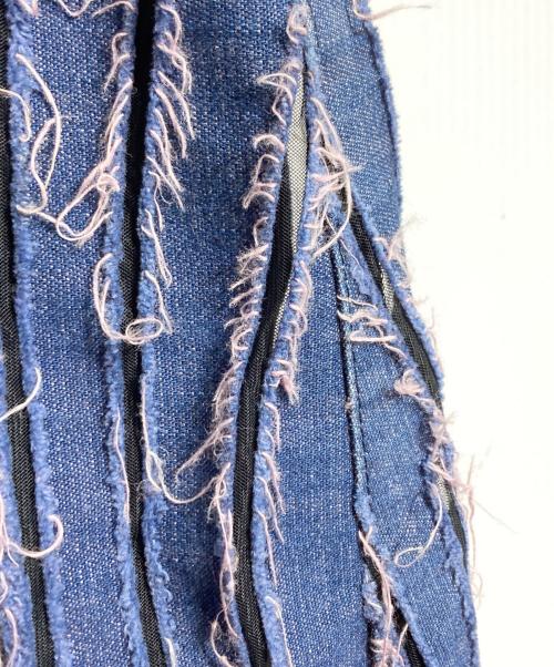 HaaT ISSEY MIYAKE（ハート イッセイ ミヤケ）HaaT ISSEY MIYAKE (ハート イッセイ ミヤケ) カットアウトフリンジスカート/Cutout Fringe Skirt インディゴ サイズ:2の古着・服飾アイテム