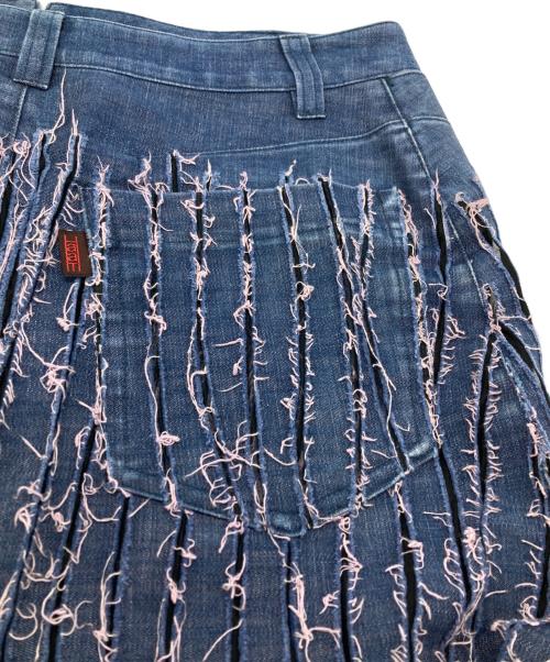 HaaT ISSEY MIYAKE（ハート イッセイ ミヤケ）HaaT ISSEY MIYAKE (ハート イッセイ ミヤケ) カットアウトフリンジスカート/Cutout Fringe Skirt インディゴ サイズ:2の古着・服飾アイテム