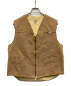 CarHarttカーハート）の古着「90s裏ボアダックベスト」｜ブラウン