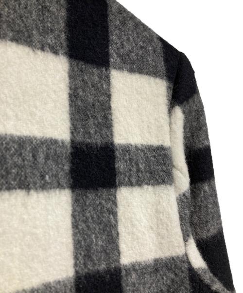 maison kitsune（メゾンキツネ）maison kitsune (メゾンキツネ) チェックダブルコート/Check Double Coat ブラック サイズ:34の古着・服飾アイテム