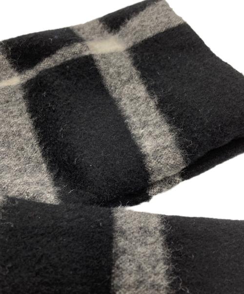 maison kitsune（メゾンキツネ）maison kitsune (メゾンキツネ) チェックダブルコート/Check Double Coat ブラック サイズ:34の古着・服飾アイテム