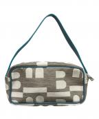 BALLYバリー）の古着「BETHPAGE ポシェットハンドバッグ」｜グレー×ブルー