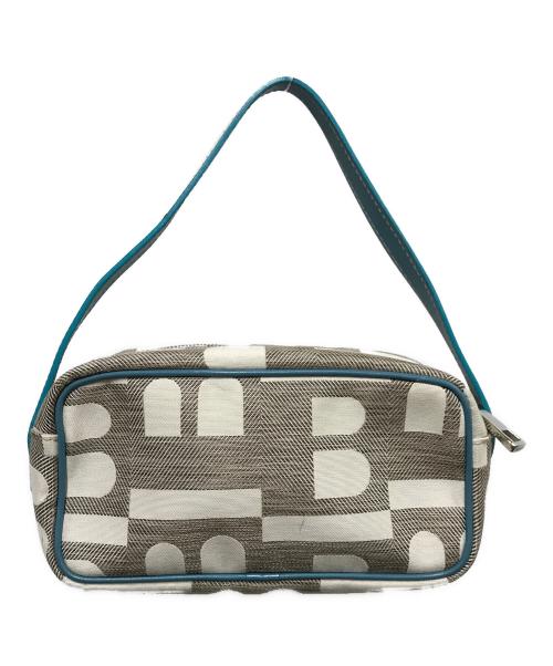 BALLY（バリー）BALLY (バリー) BETHPAGE ポシェットハンドバッグ グレー×ブルーの古着・服飾アイテム