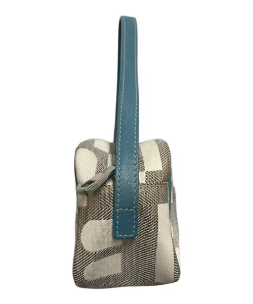 BALLY（バリー）BALLY (バリー) BETHPAGE ポシェットハンドバッグ グレー×ブルーの古着・服飾アイテム