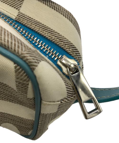 BALLY（バリー）BALLY (バリー) BETHPAGE ポシェットハンドバッグ グレー×ブルーの古着・服飾アイテム