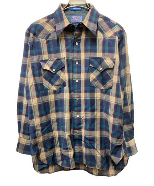 PENDLETON（ペンドルトン）PENDLETON (ペンドルトン) 70s ウエスタンウールシャツ グリーン サイズ:Ｍの古着・服飾アイテム