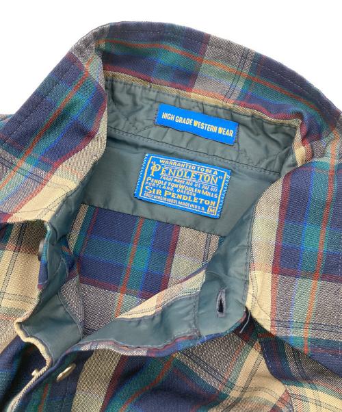 PENDLETON（ペンドルトン）PENDLETON (ペンドルトン) 70s ウエスタンウールシャツ グリーン サイズ:Ｍの古着・服飾アイテム