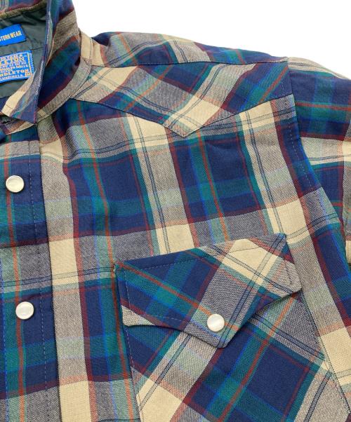 PENDLETON（ペンドルトン）PENDLETON (ペンドルトン) 70s ウエスタンウールシャツ グリーン サイズ:Ｍの古着・服飾アイテム