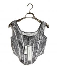 JOHN LAWRENCE SULLIVAN（ジョン ローレンス サリバン）の古着「STRETCH JACQUARD BUSTIER TOP」｜グレー