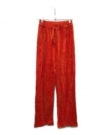 BASERANGE（ベースレンジ）の古着「イージーベロアパンツ」｜オレンジ