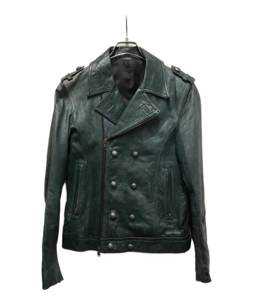 EDGE RUPERT（エッジ ルパート）EDGE RUPERT (エッジ ルパート) レザーライダースジャケット グリーン サイズ:2の古着・服飾アイテム