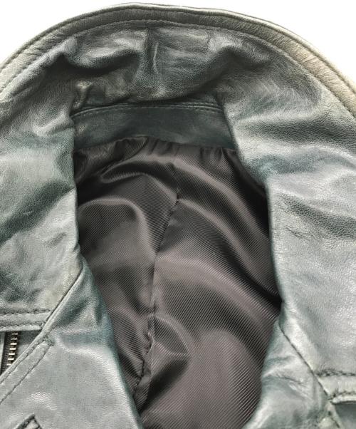 EDGE RUPERT（エッジ ルパート）EDGE RUPERT (エッジ ルパート) レザーライダースジャケット グリーン サイズ:2の古着・服飾アイテム