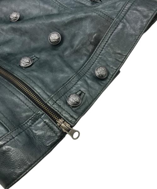 EDGE RUPERT（エッジ ルパート）EDGE RUPERT (エッジ ルパート) レザーライダースジャケット グリーン サイズ:2の古着・服飾アイテム