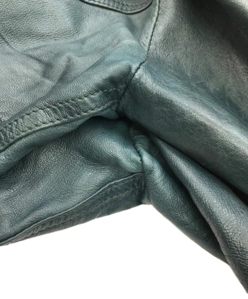 EDGE RUPERT（エッジ ルパート）EDGE RUPERT (エッジ ルパート) レザーライダースジャケット グリーン サイズ:2の古着・服飾アイテム