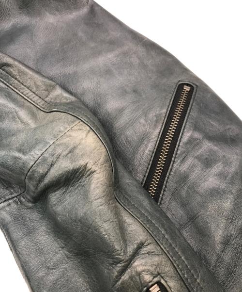 EDGE RUPERT（エッジ ルパート）EDGE RUPERT (エッジ ルパート) レザーライダースジャケット グリーン サイズ:2の古着・服飾アイテム