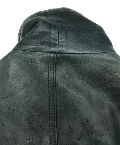 EDGE RUPERT（エッジ ルパート）EDGE RUPERT (エッジ ルパート) レザーライダースジャケット グリーン サイズ:2の古着・服飾アイテム