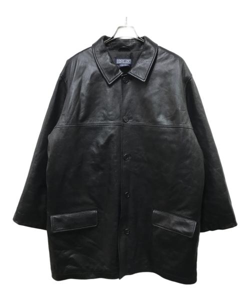 LAND'S END（ランズエンド）LAND'S END (ランズエンド) 90Sレザーコート ブラック サイズ:ＸＬの古着・服飾アイテム