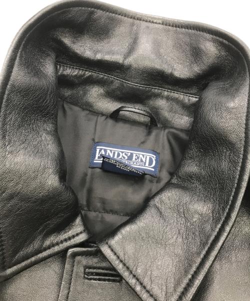 LAND'S END（ランズエンド）LAND'S END (ランズエンド) 90Sレザーコート ブラック サイズ:ＸＬの古着・服飾アイテム
