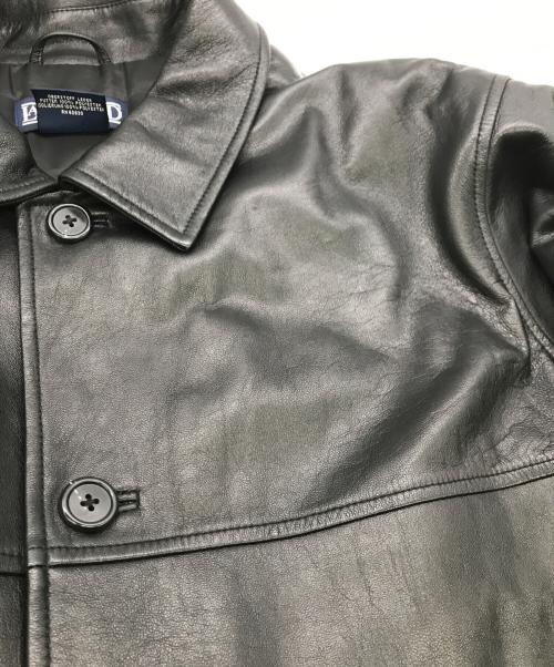 LAND'S END（ランズエンド）LAND'S END (ランズエンド) 90Sレザーコート ブラック サイズ:ＸＬの古着・服飾アイテム