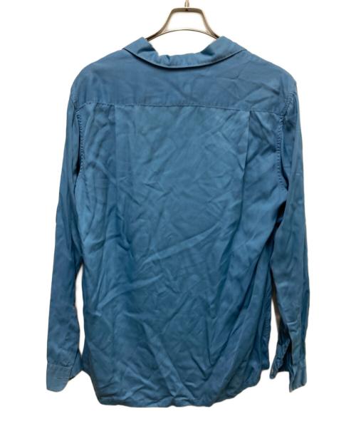 Safe in Suds（セーフインサッズ）safe in suds (セーフインサッズ) 50sレーヨンループカラーシャツ ブルー サイズ:15-33の古着・服飾アイテム