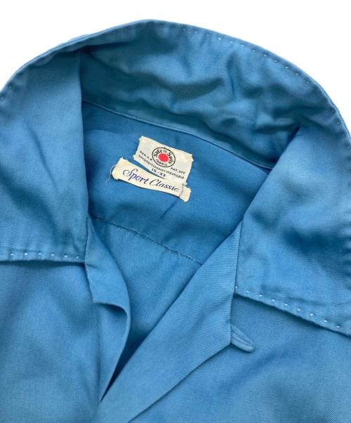 Safe in Suds（セーフインサッズ）safe in suds (セーフインサッズ) 50sレーヨンループカラーシャツ ブルー サイズ:15-33の古着・服飾アイテム