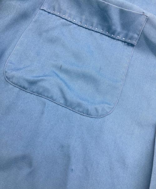 Safe in Suds（セーフインサッズ）safe in suds (セーフインサッズ) 50sレーヨンループカラーシャツ ブルー サイズ:15-33の古着・服飾アイテム