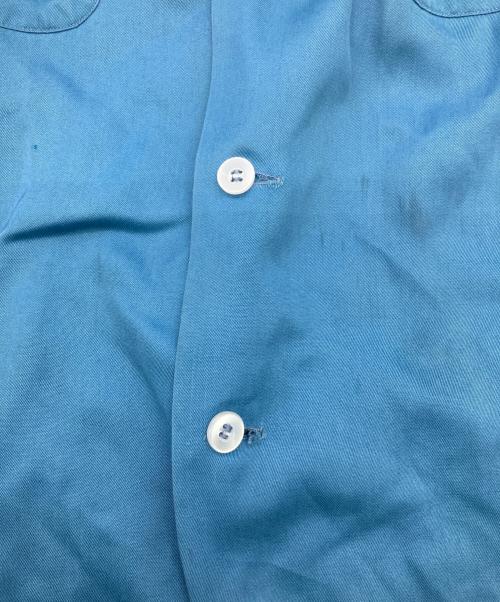 Safe in Suds（セーフインサッズ）safe in suds (セーフインサッズ) 50sレーヨンループカラーシャツ ブルー サイズ:15-33の古着・服飾アイテム