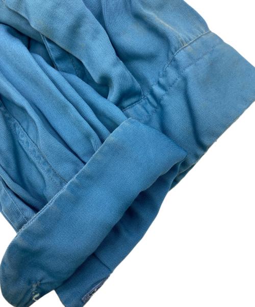 Safe in Suds（セーフインサッズ）safe in suds (セーフインサッズ) 50sレーヨンループカラーシャツ ブルー サイズ:15-33の古着・服飾アイテム